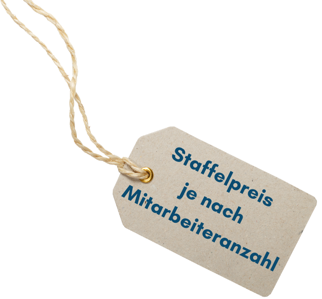 Staffelpreis je nach Mitarbeiteranzahl